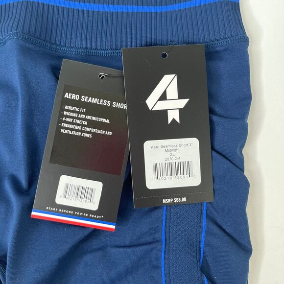 NWT Women’s Fourlaps Aero Seamless Active Shorts 3”-Midnight Size XL #397 - Picture 10 of 11